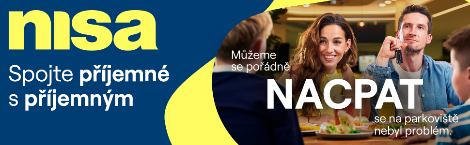 Reklamní banner: OC Nisa - spojte příjemné - rodinný oběd