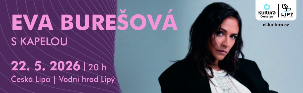 Reklamní banner: Kultura ČL - Burešová s kapelou