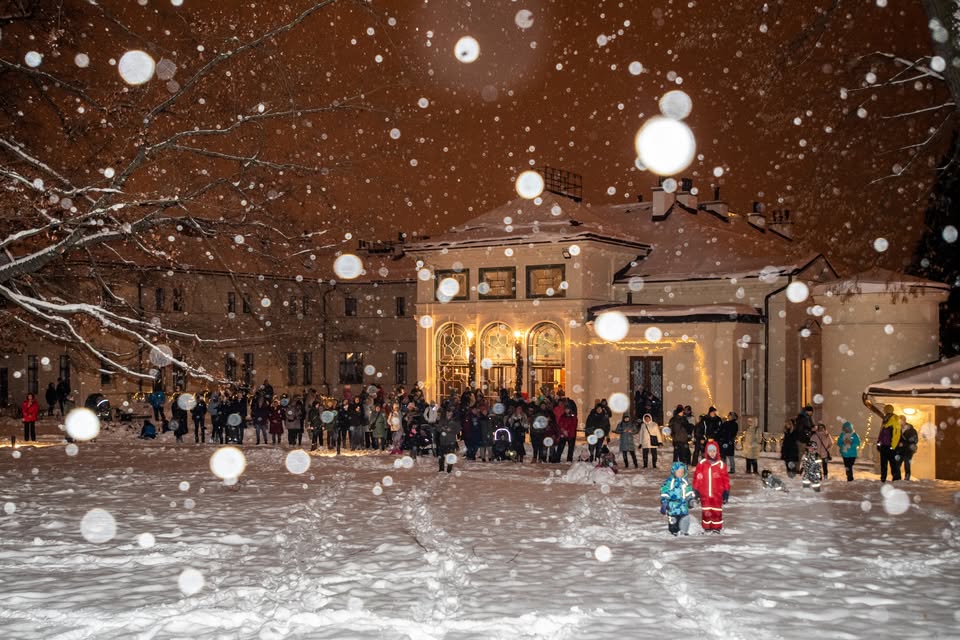Rozsvícení stromu v zahradě Paláce Liebieg