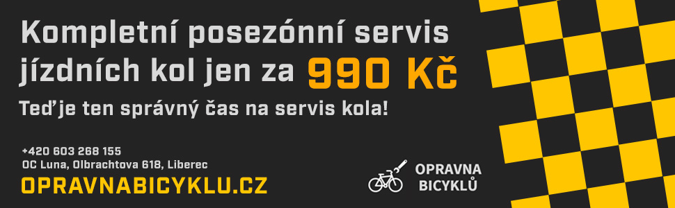 Reklamní banner: Opravna bicyklů - posezónní servis LEAD