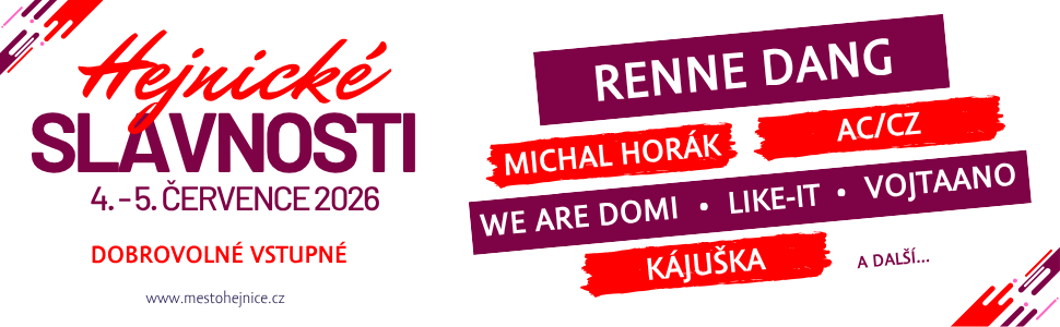 Reklamní banner: Hejnické slavnosti 2026 - Leaderboard