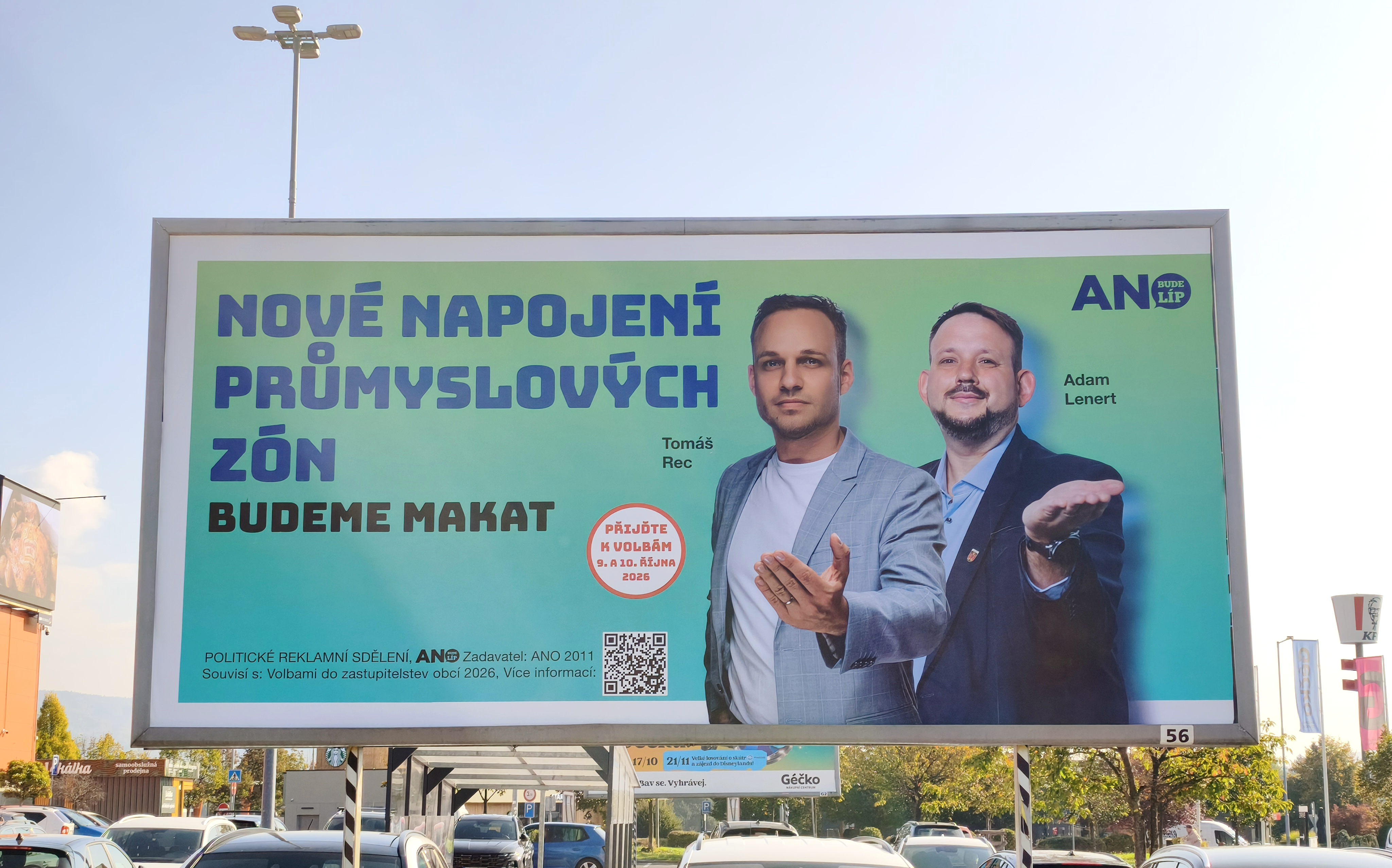 Billboard hnutí ANO odkazující na problematiku silnic k průmyslovým zónám.png