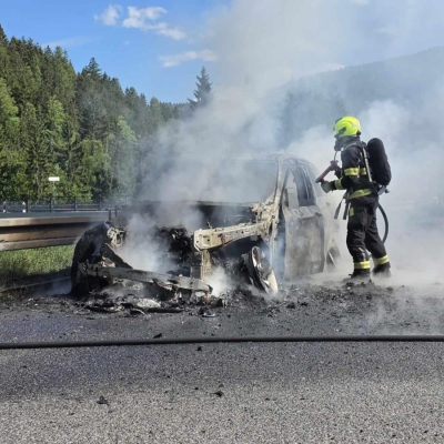 Náhled článku mobil: Auto shořelo při požáru, řidič skončil v péči lékařů