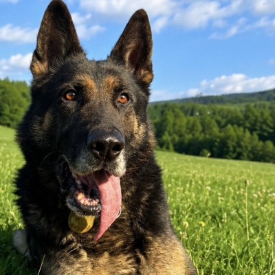 Náhled článku mobil: Policejní pes Leader zachránil vyčerpaného seniora v lesním svahu