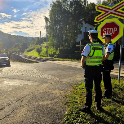 Náhled článku mobil: Žádné závory, žádná blikající světla. V Desné odděluje auto od vlaku jen jedna plechová značka