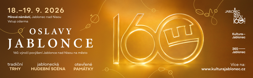 Reklamní banner: Kultura Jablonec - Oslavy Jablonce LEADERBOARD